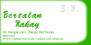 bertalan makay business card